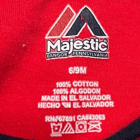 Majestic Saint Louis Cardinals Bodysuit Boys Size 6/9 Months - Picture 3 of 3